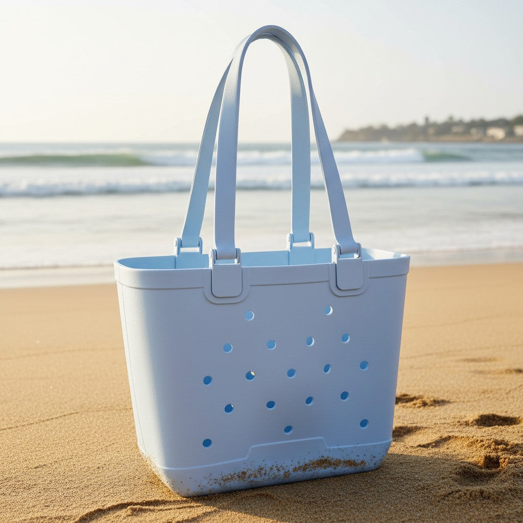 Medium white EVA beach tote bag with drainage holes, Jack Gifts Online Lebanon