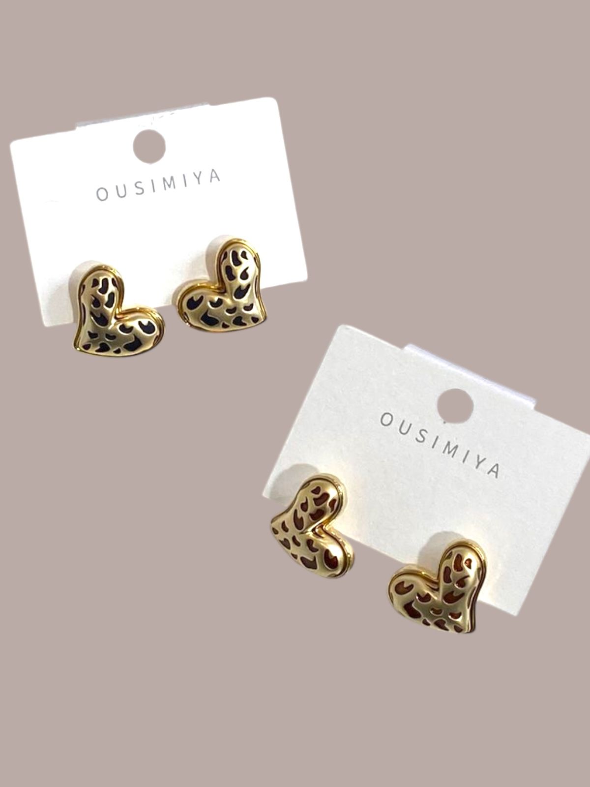 Leopard print earrings
