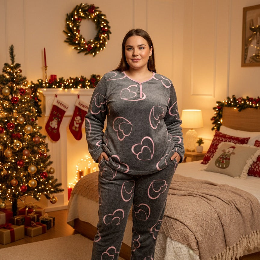 Grey Hearts PJ (Big Size)