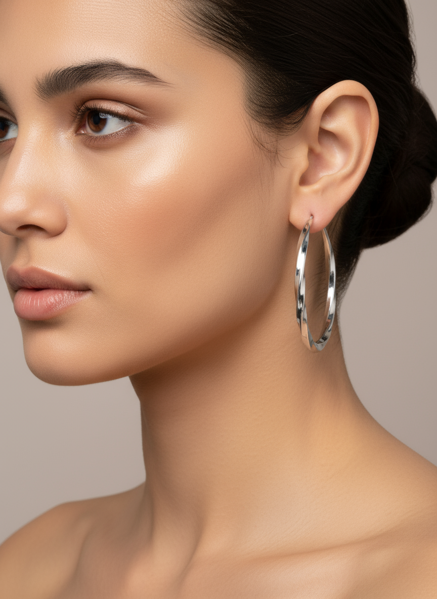 Silver hoop Earrings