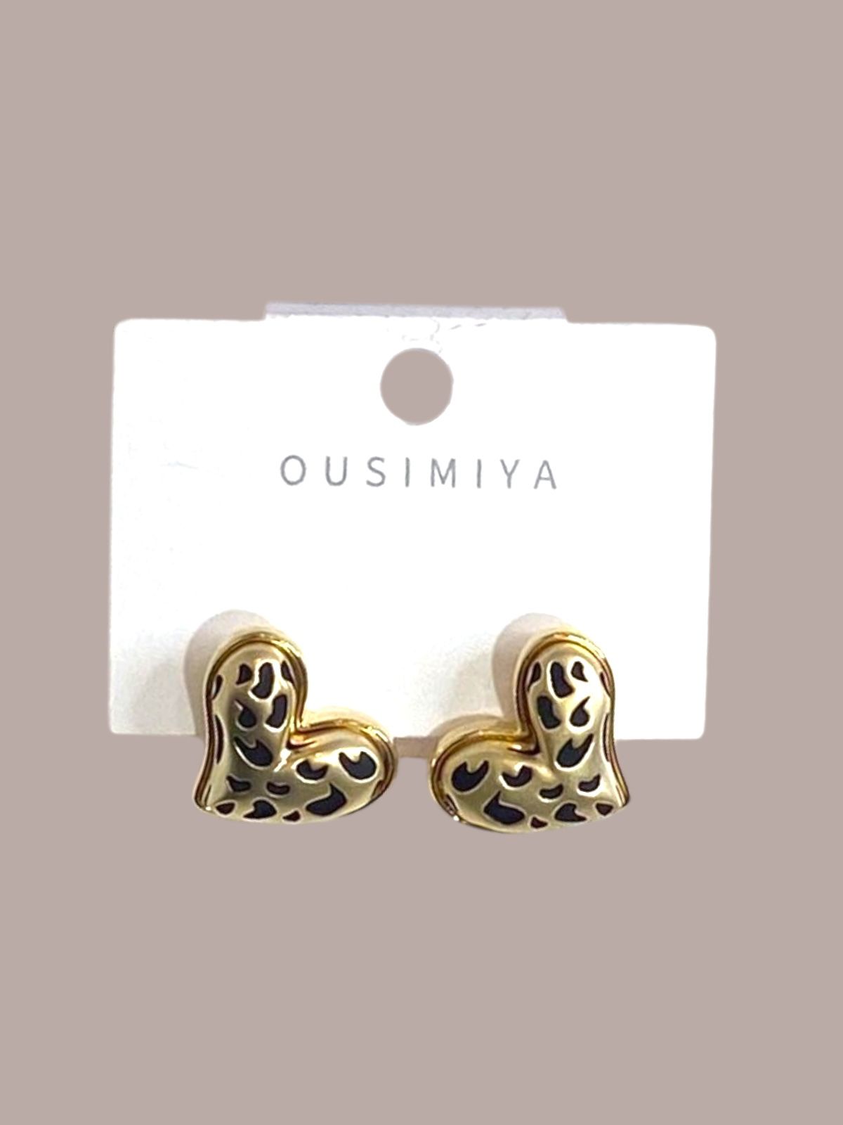 Leopard print earrings