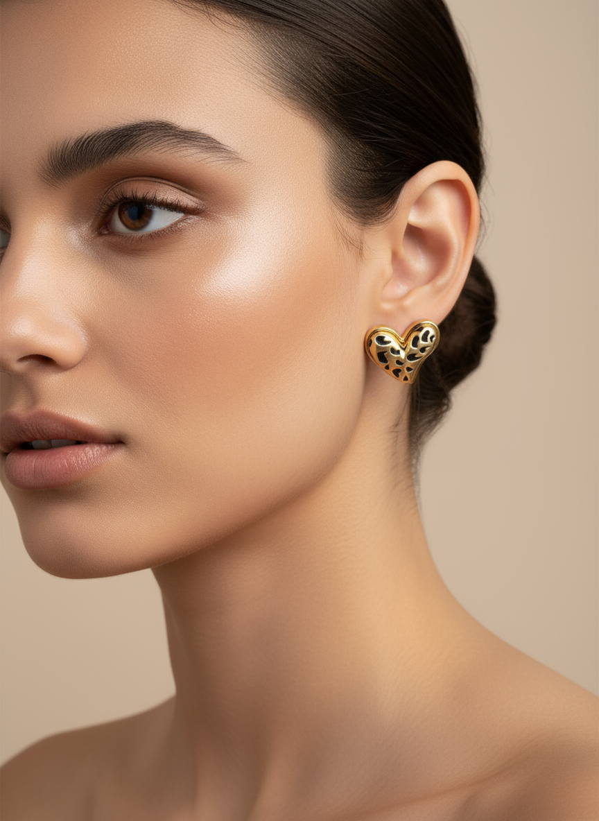 Leopard print earrings