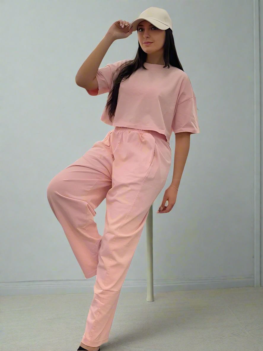 Pink Croptop Set