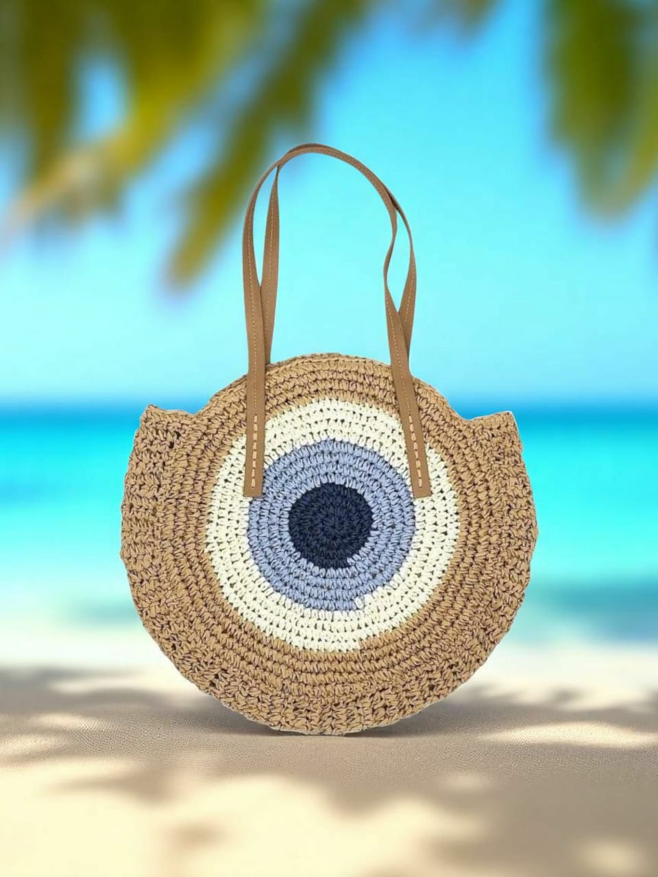 Circular Straw Beach bag