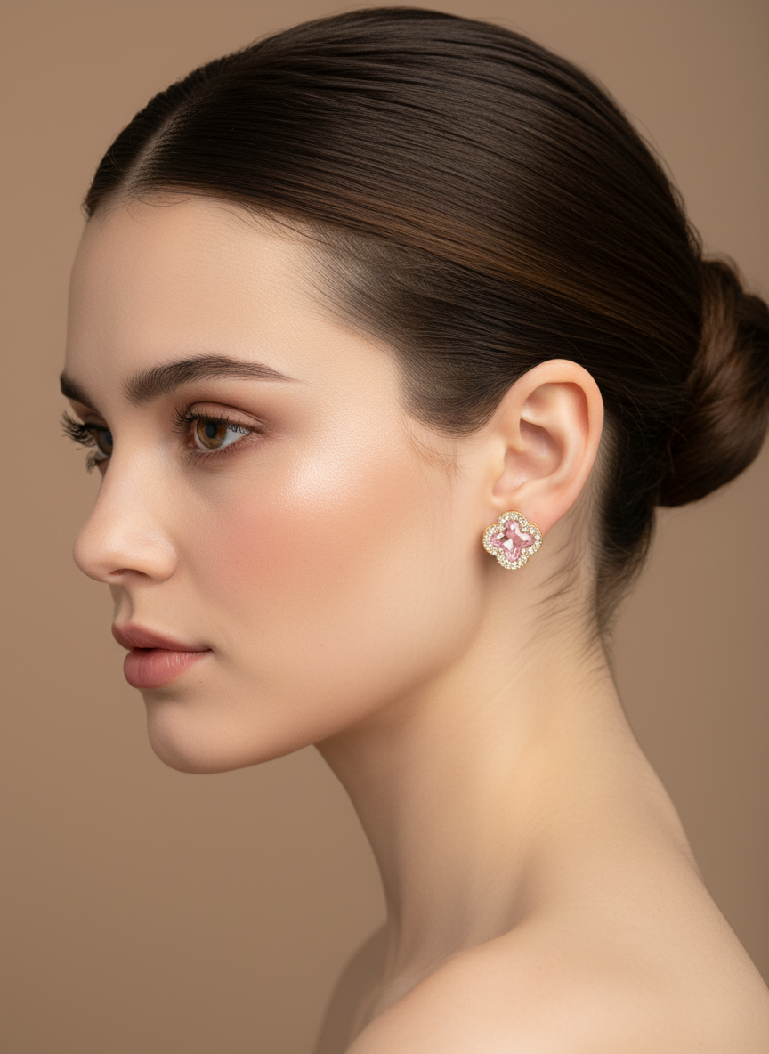 Four leaf clover earring