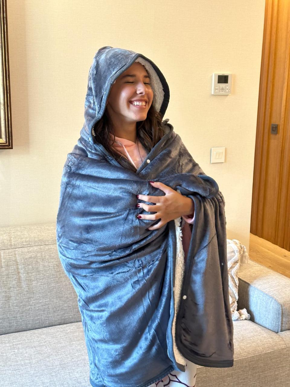 Colored Hooded Blanket