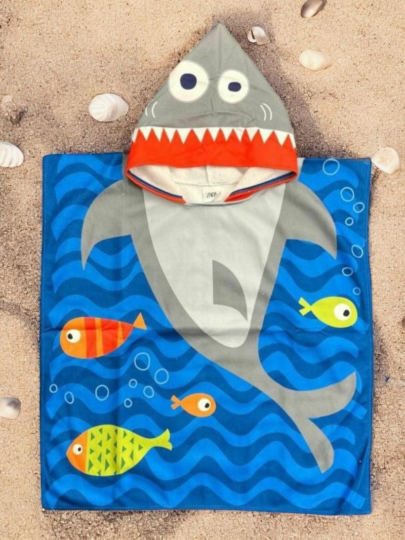 Shark towel poncho