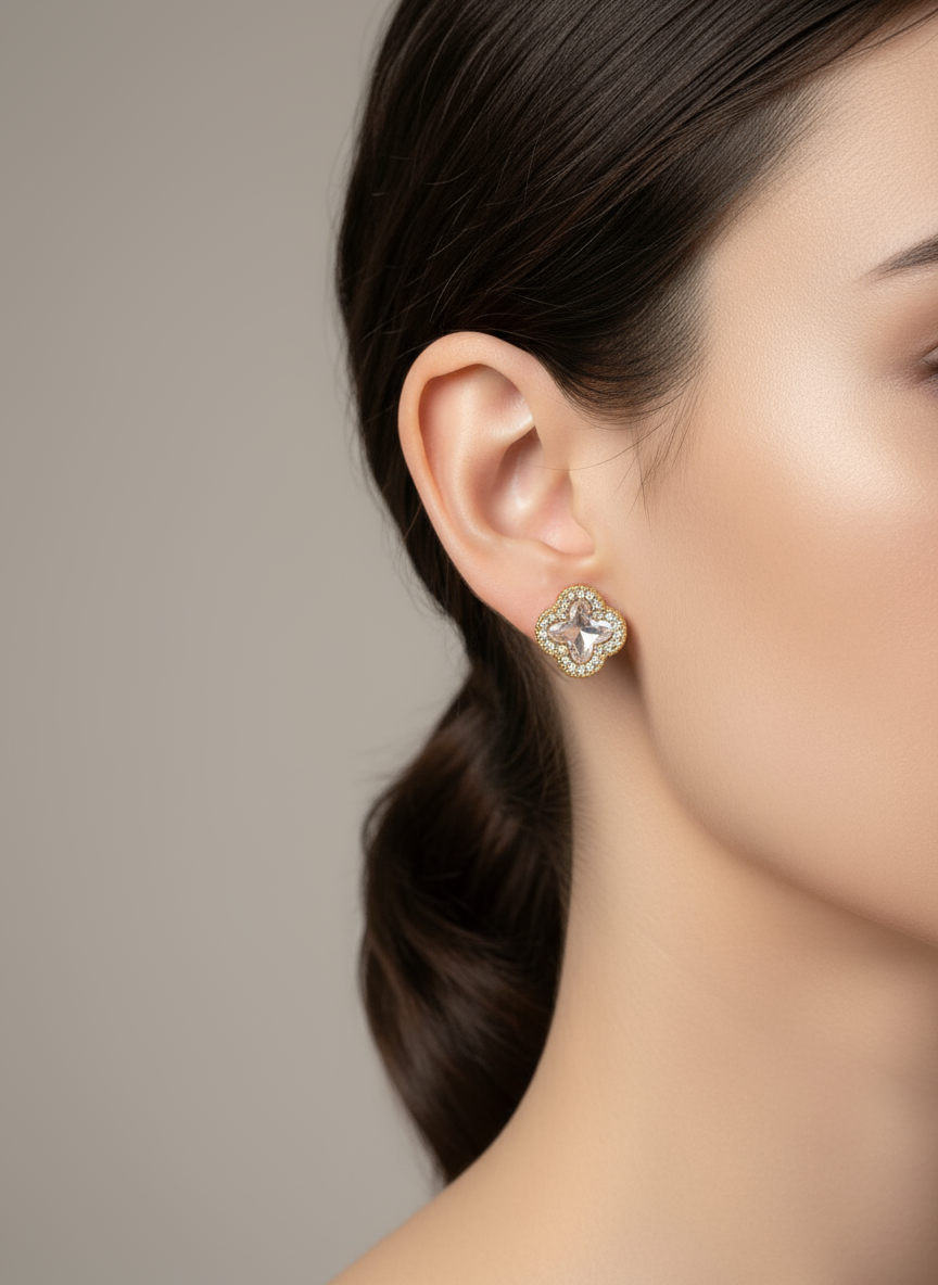 Four leaf clover earring