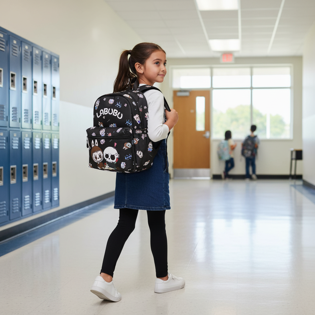 Labubu 4 piece set black