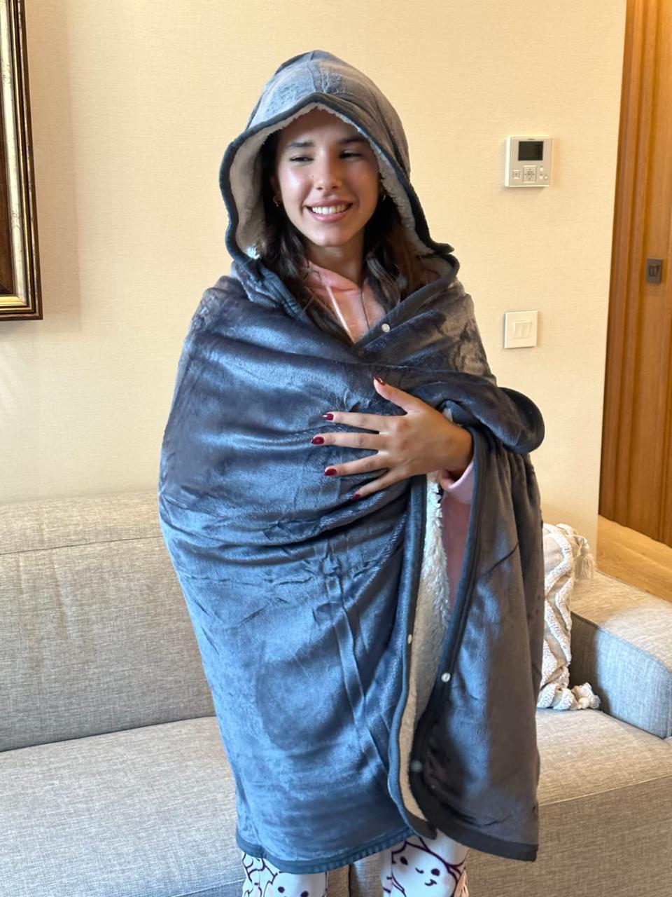 Colored Hooded Blanket