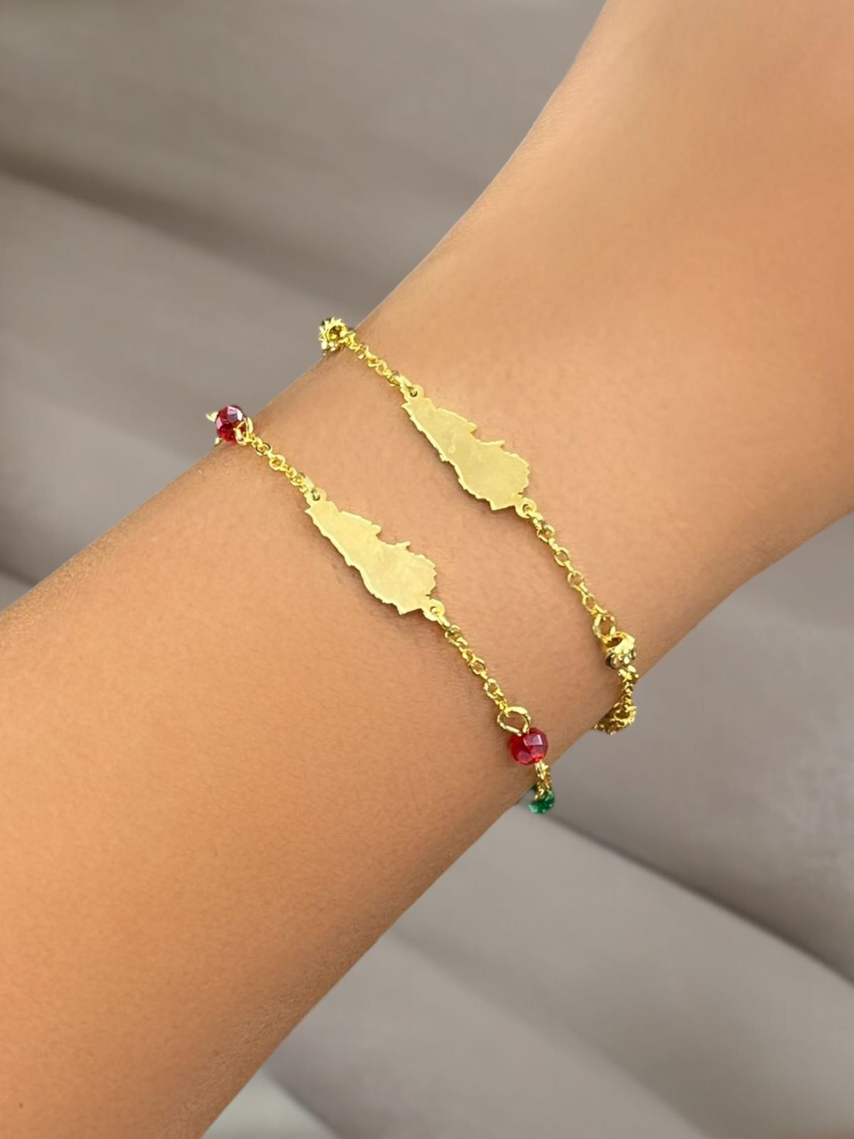 Lebanon map bracelet