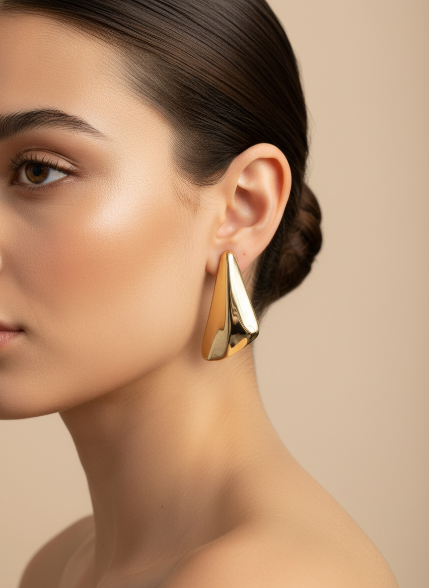 Square elegant earrings