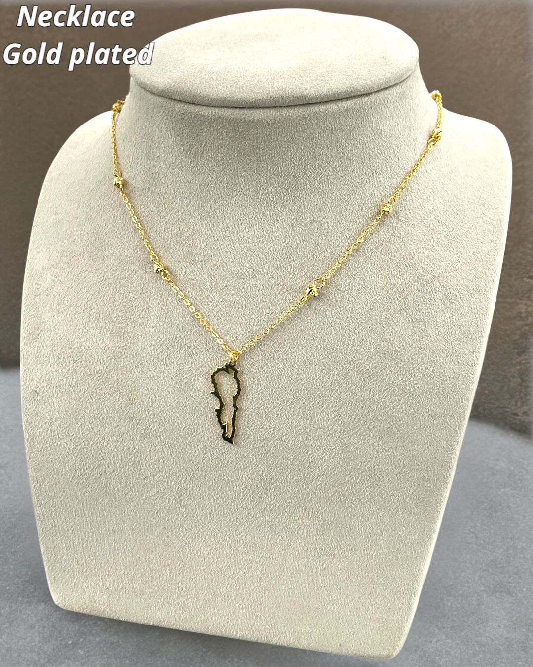 Lebanon map necklace
