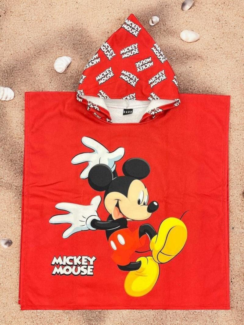 Mickey mouse towel poncho