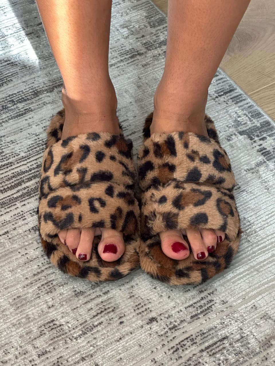 Leopard print slippers