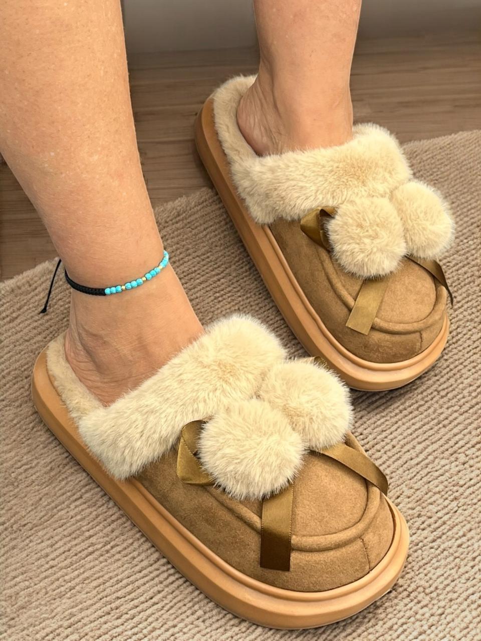 Brown Cozy Slippers