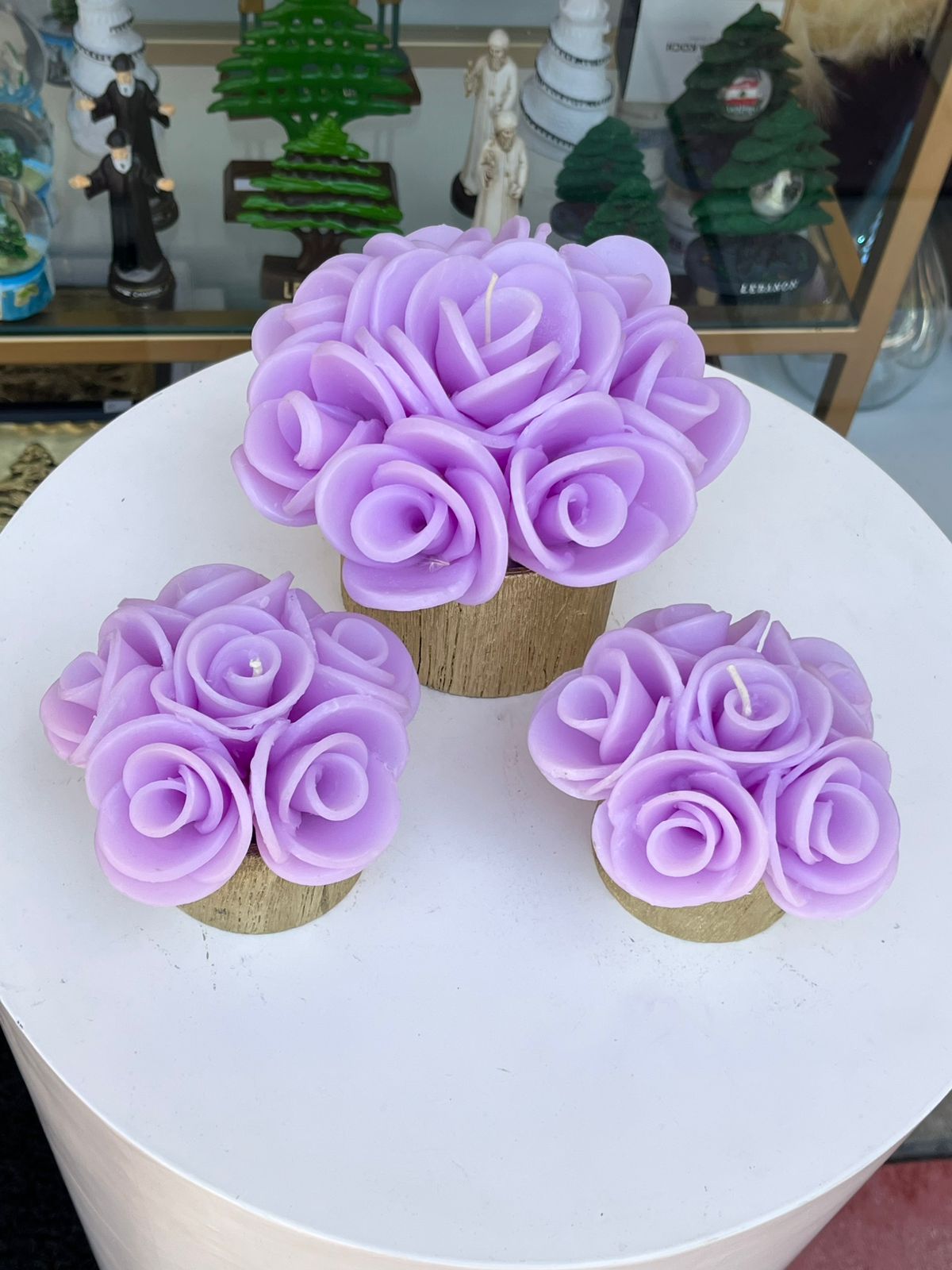 Rose bouquet candles