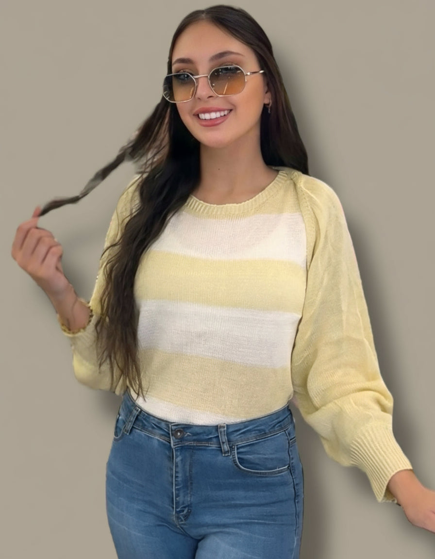 Yellow Top & Cardigan