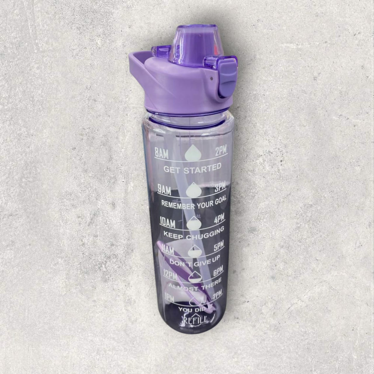 Transparent Water Bottle With Drinking Time