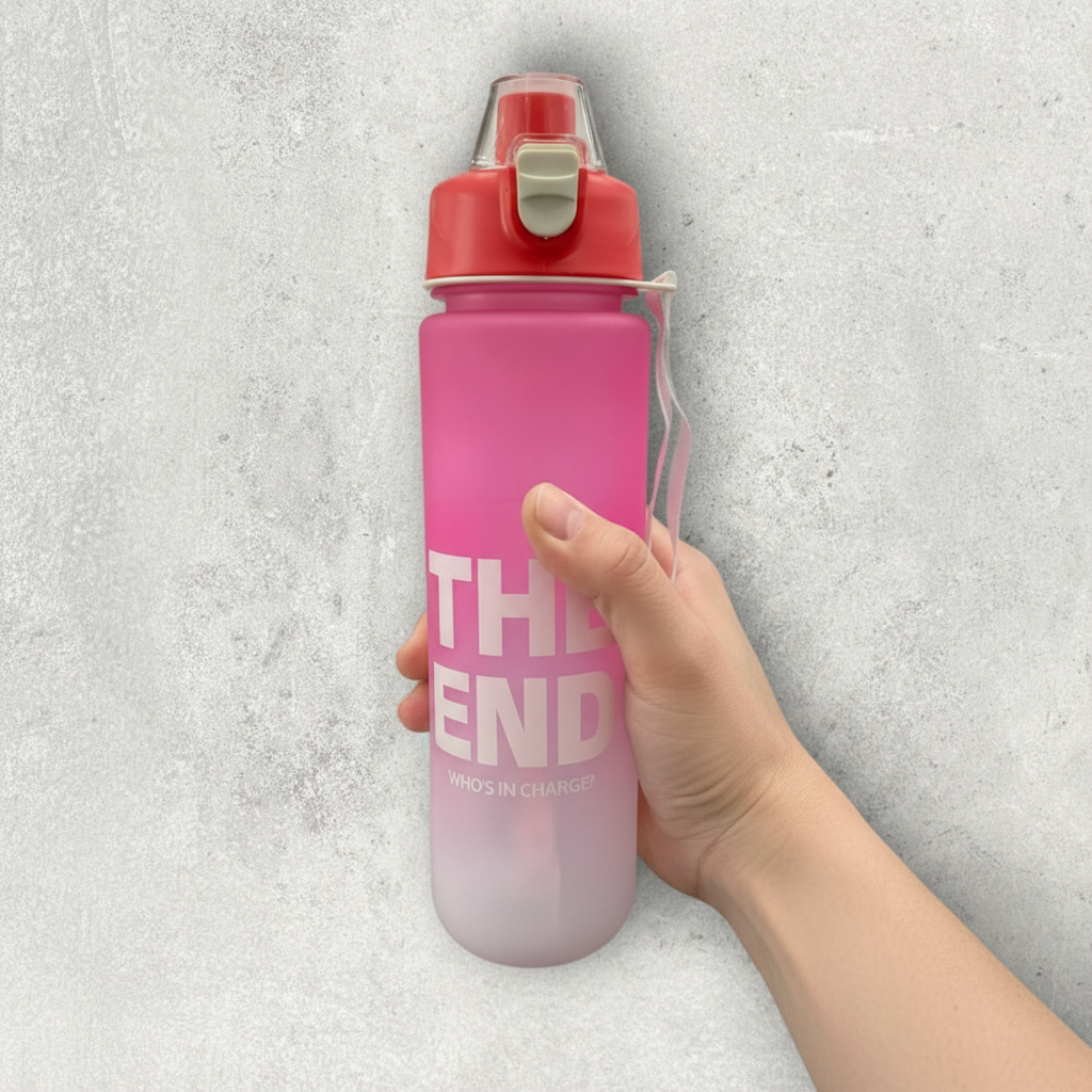 Water Bottle With Motivational Words
