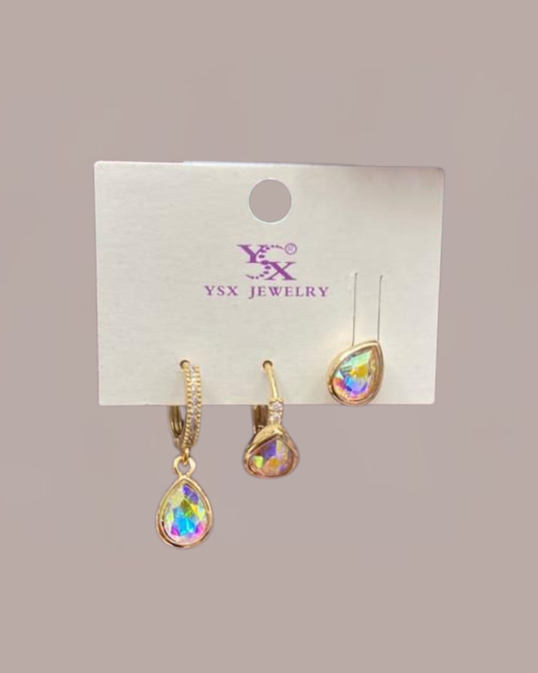 Teardrop earring set