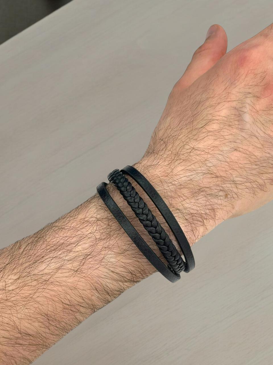 Simple 4-Strand Leather Bracelet