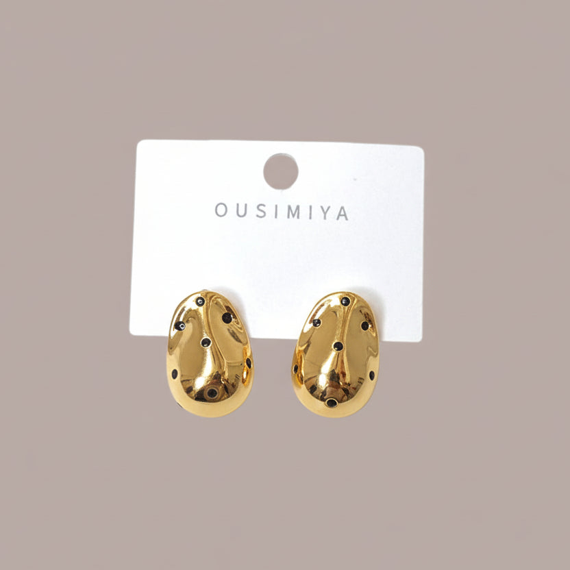 Oval Polka Dots Earring