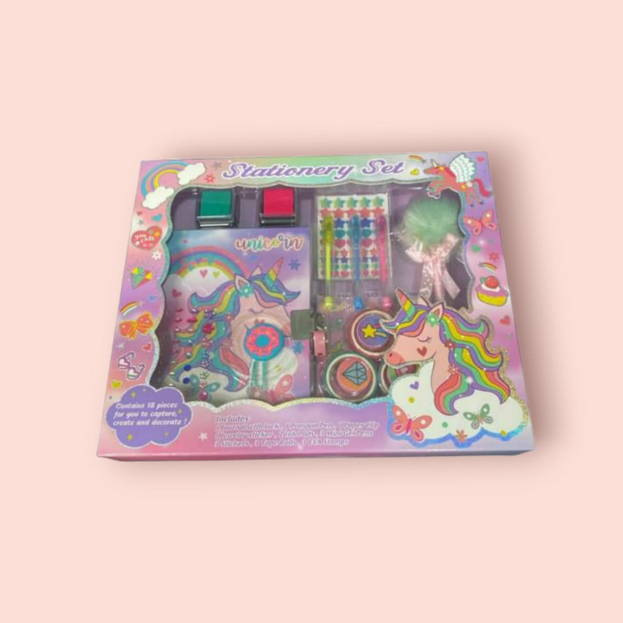 Unicorn stationery set
