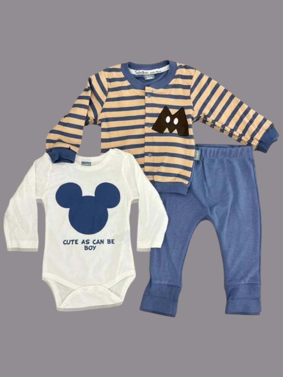 Blue Mickey mouse newborn set