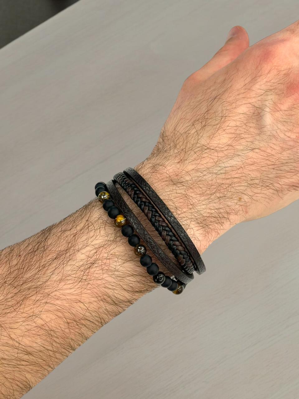 Beaded Leather Bracelet 3