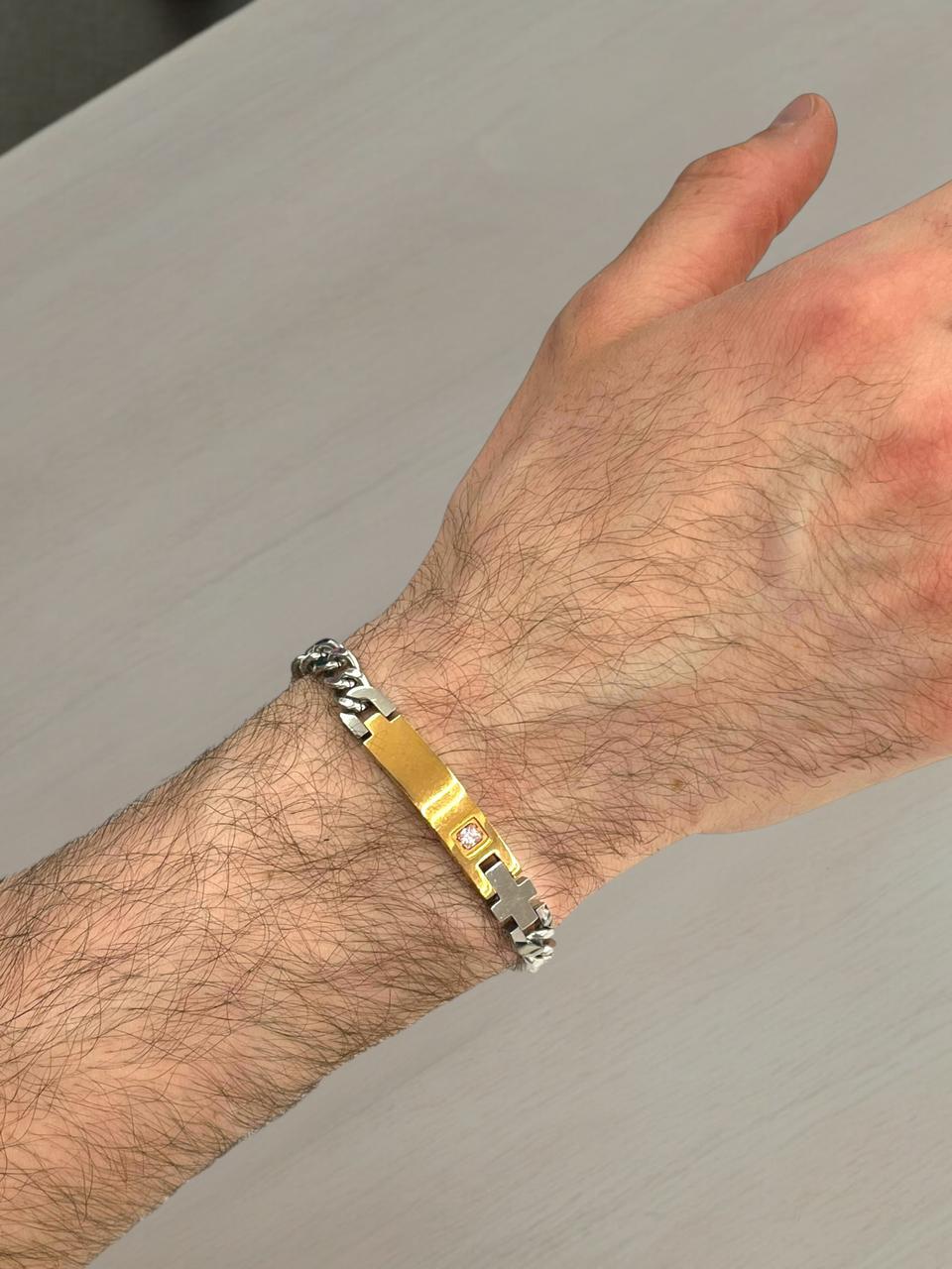 Silver Chain 1 Cross Bracelet