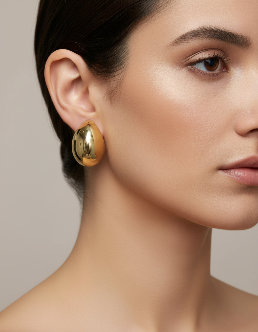 Gold Trendy Hoop Earring