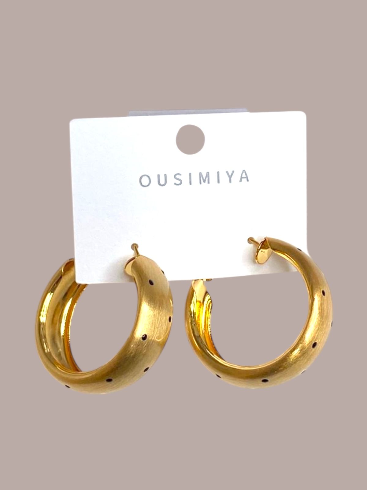 Polka dots hoop earrings