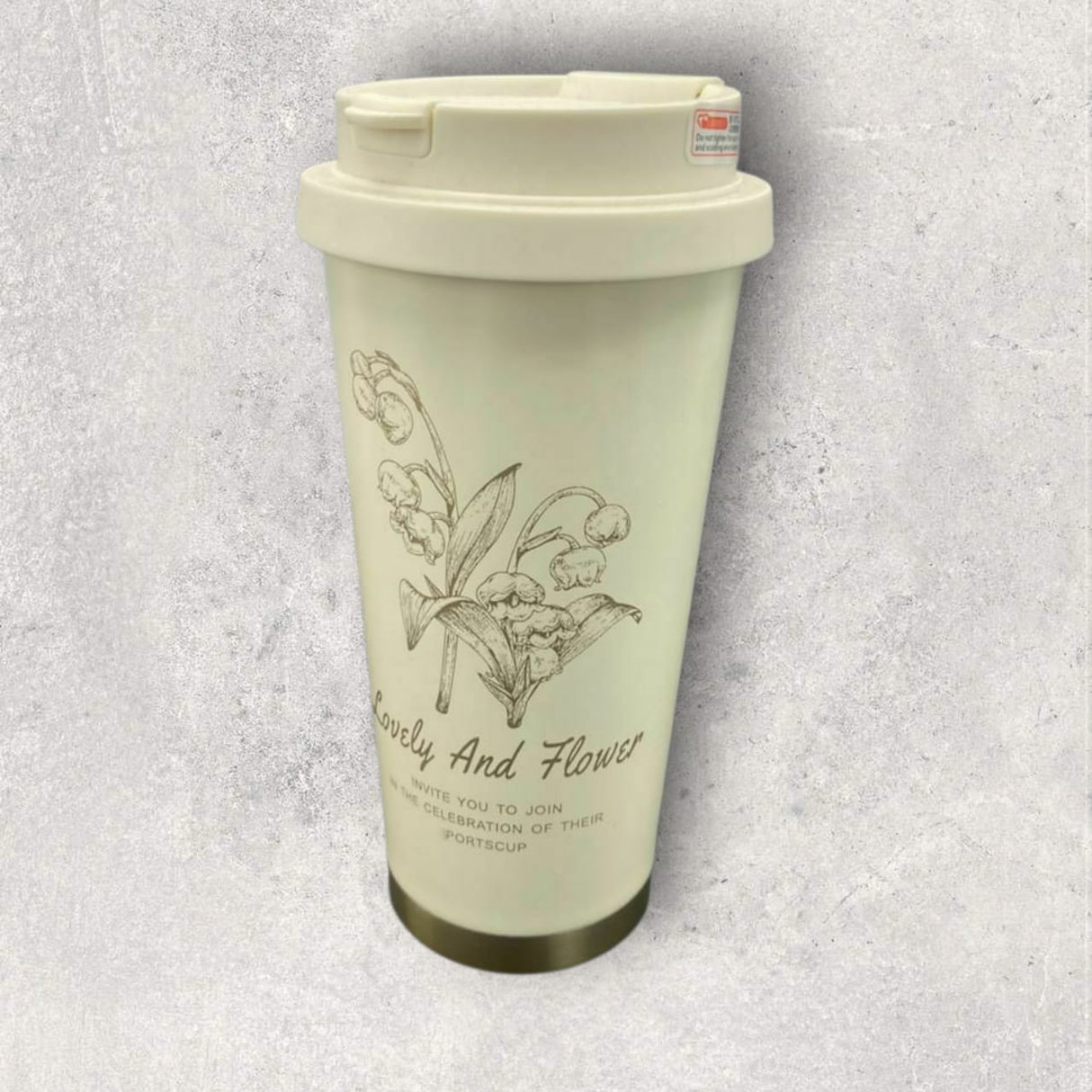 Lovely flowers mug Beige