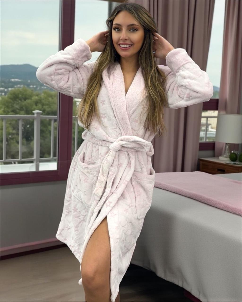 Pink Stars Robe