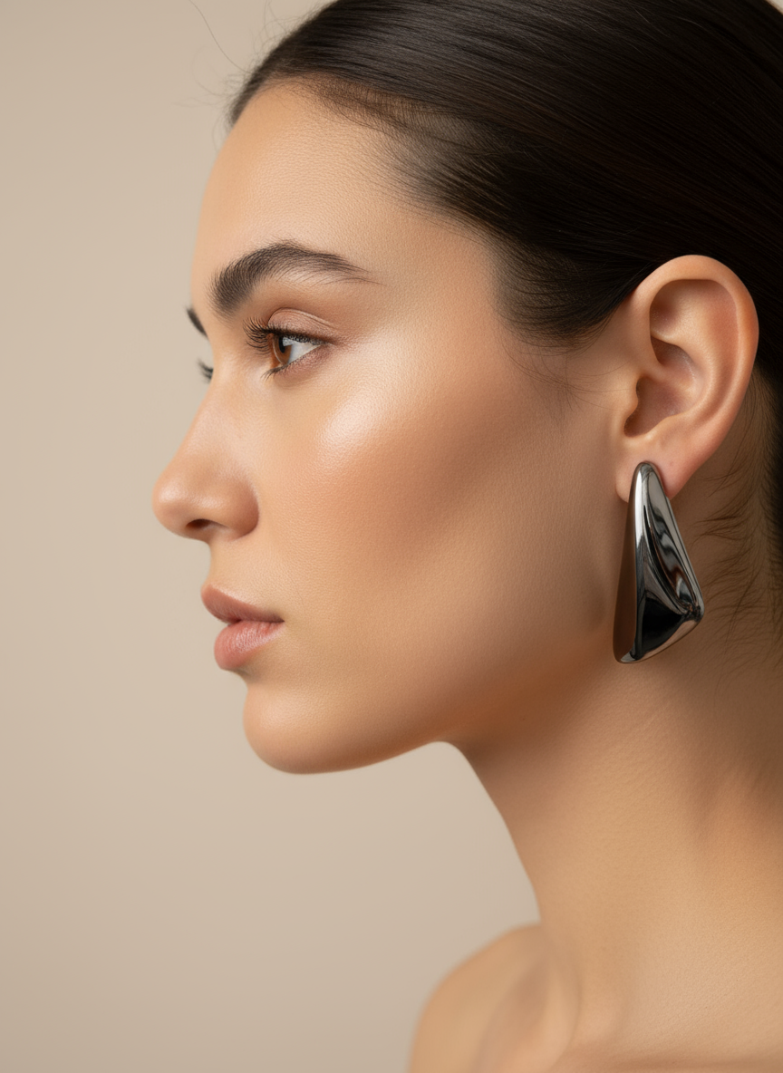 Square elegant earrings