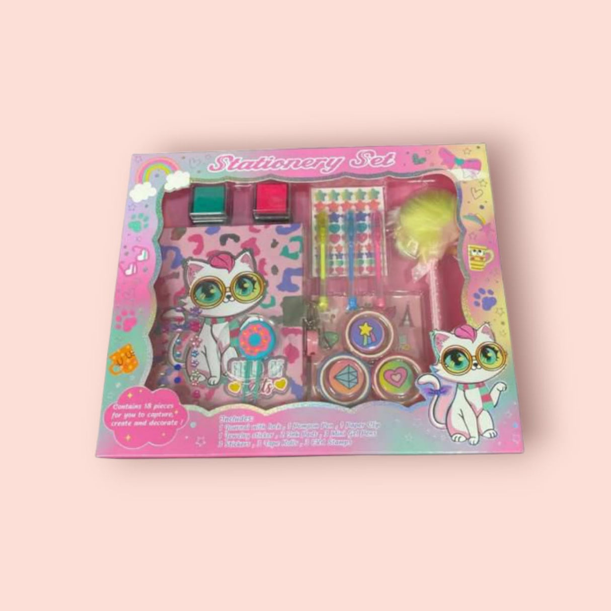 Cat stationery set