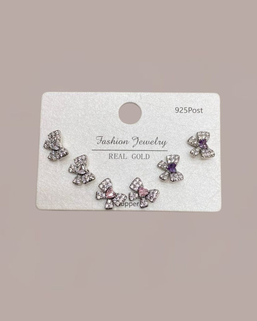 6 Colorful Bows earrings