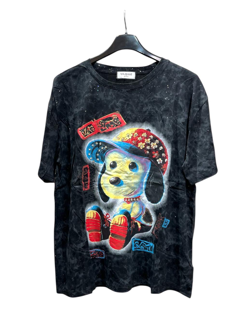 oversized dog with a hat tshirt