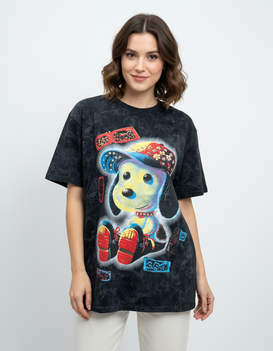 oversized dog with a hat tshirt