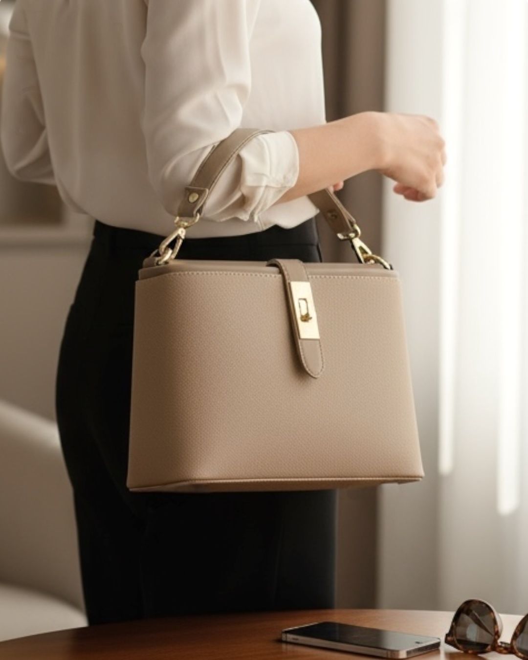 Classic Leather Shoulder Bag