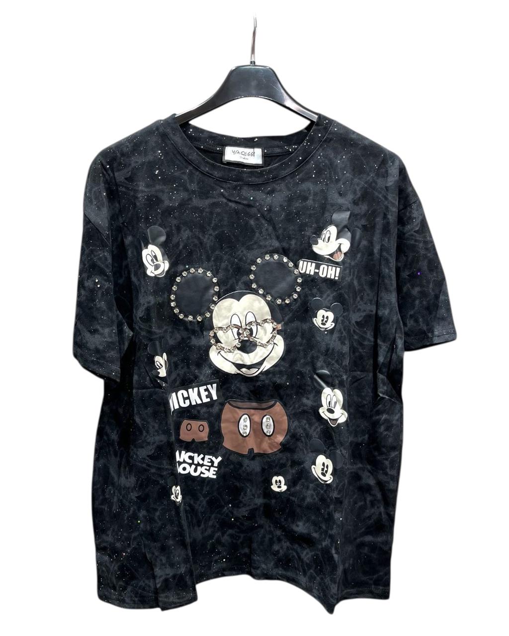 oversized mickey w glasses tshirt