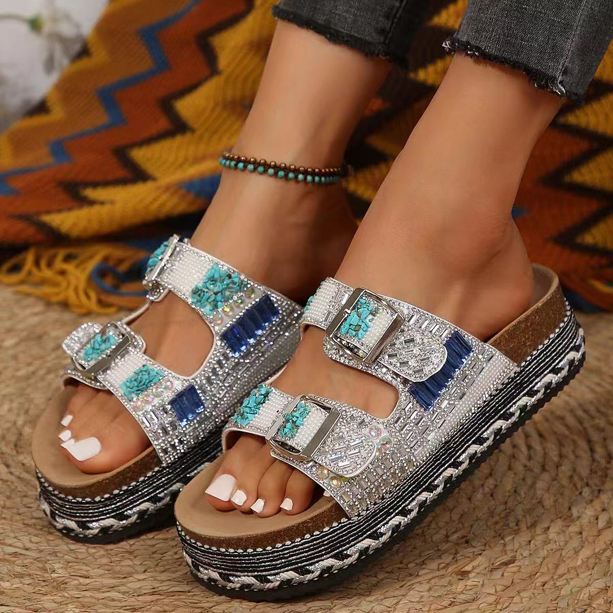 Boho Chic Beaded slippers