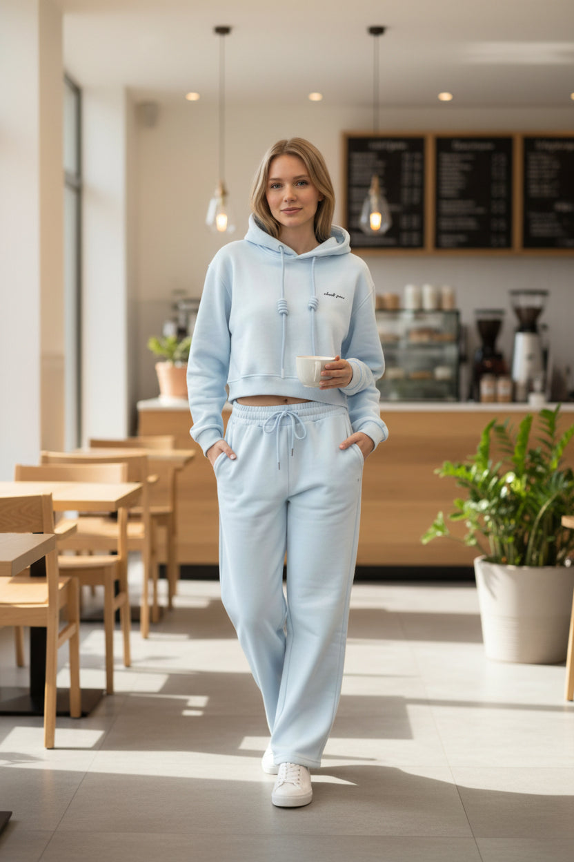 baby blue jogging set