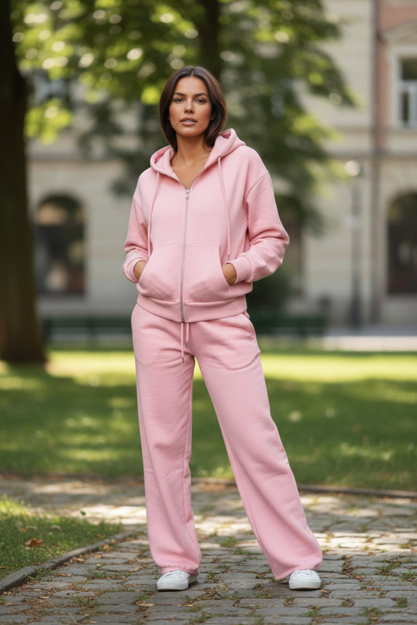 Pink Jacket Jogging Set