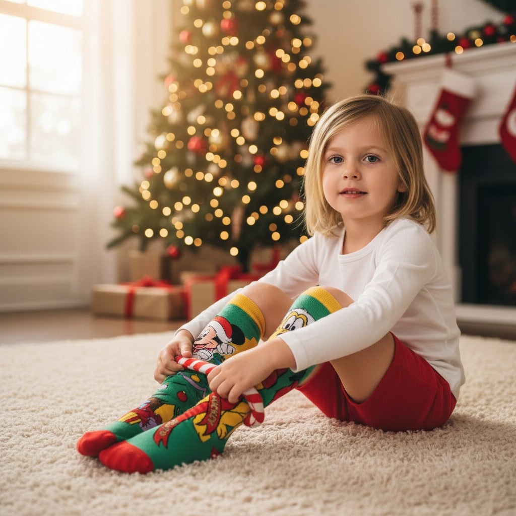 MIckey Christmas Long Socks