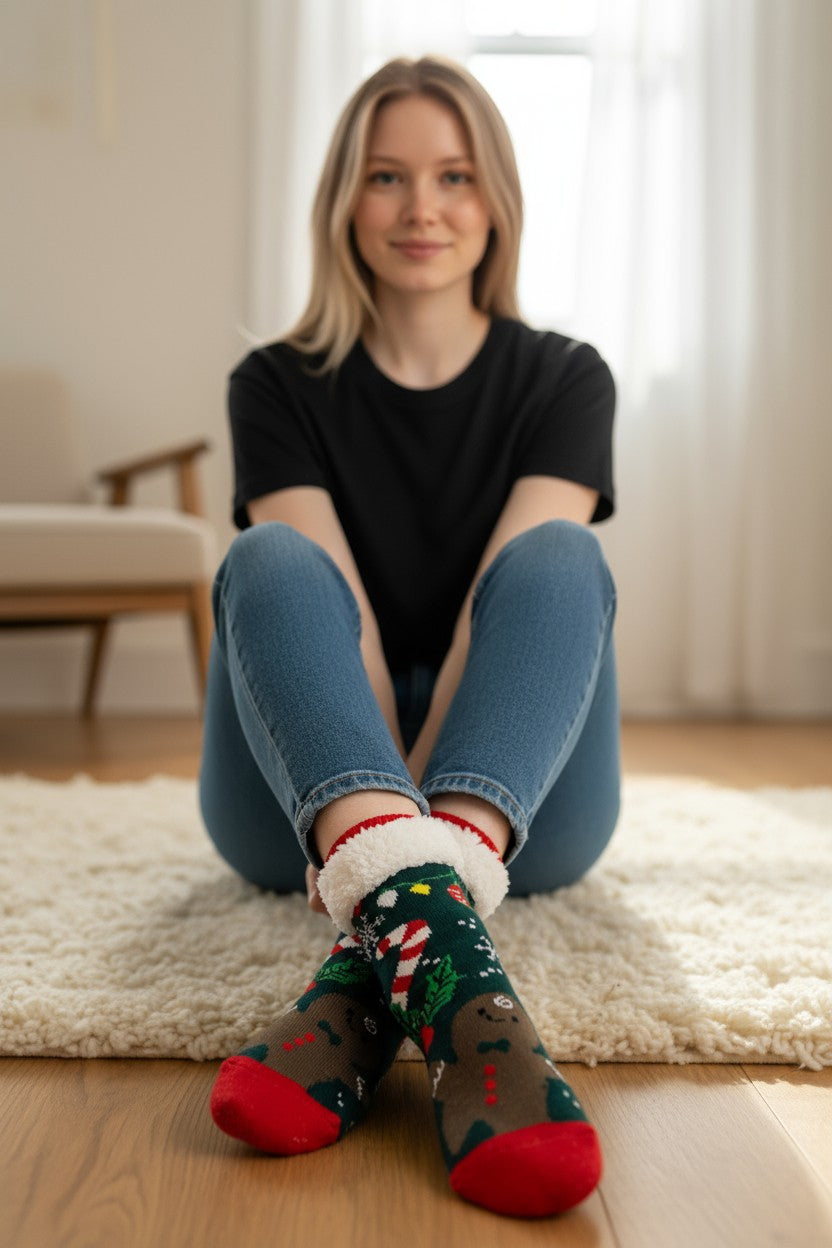 Gingerbread Christmas Socks
