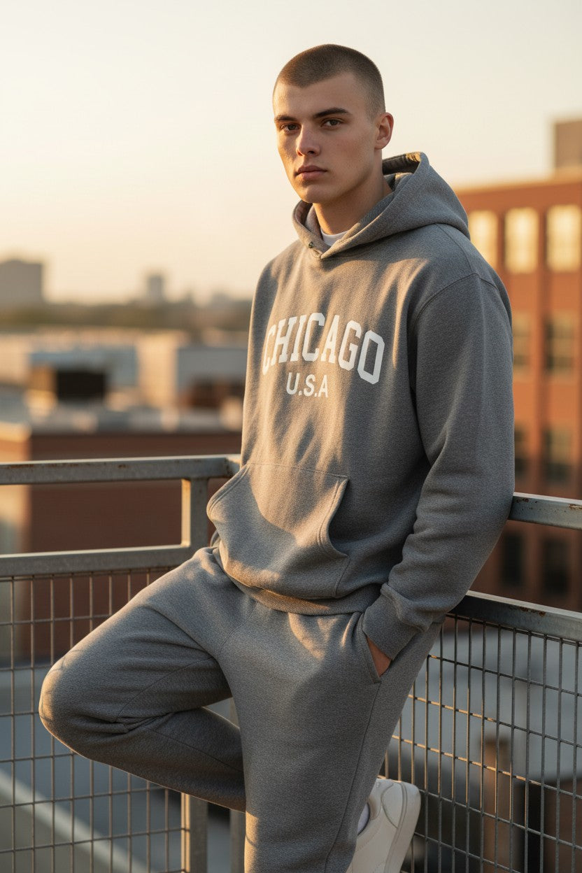 Dark Grey Chicago Men Set