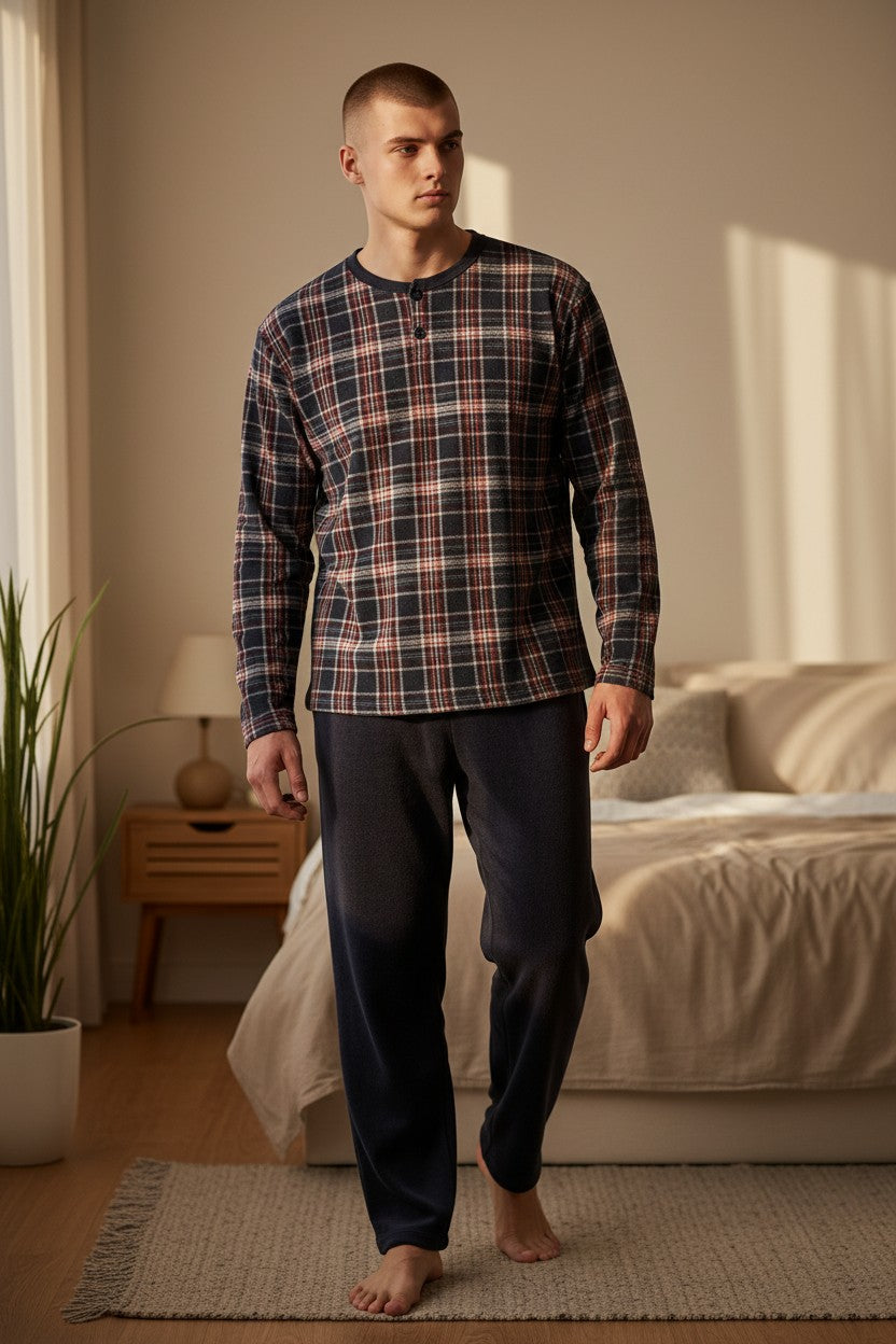 Navy Fleece Man PJ