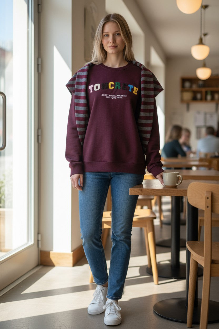 Toncrete sweatshirt + Shoulder Scarf